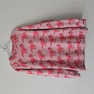 Hugo Loves Tiki PinkTyrannosaurus Sweatshirt Girls Size Extra Large